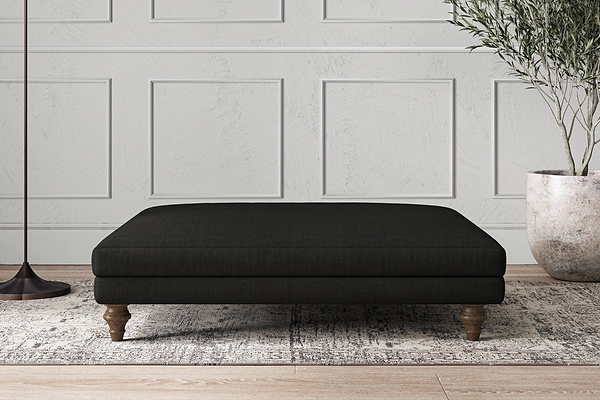 Deni Grand Footstool - Brera Linen Charcoal-nkuku