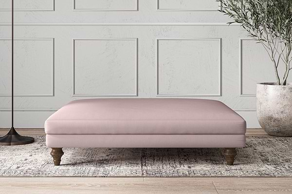 Deni Grand Footstool - Recycled Cotton Lavender-nkuku