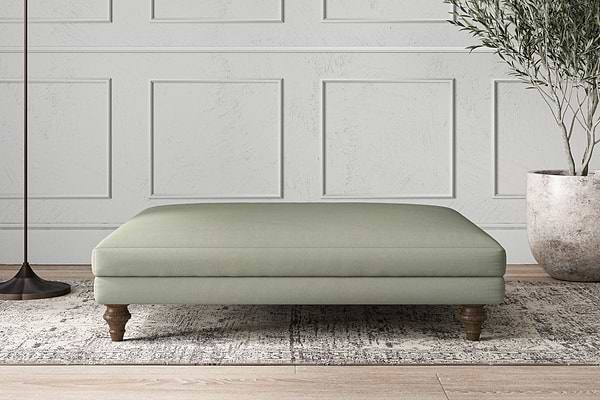 Deni Grand Footstool - Recycled Cotton Seaspray-nkuku