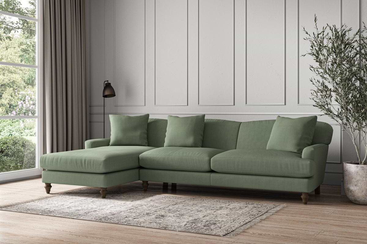 Deni Grand Left Hand Chaise Sofa - Brera Linen Jade-nkuku