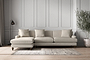 Deni Grand Left Hand Chaise Sofa - Brera Linen Natural-nkuku