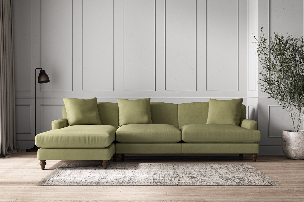 Deni Grand Left Hand Chaise Sofa - Brera Linen Sage-nkuku