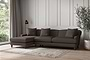 Deni Grand Left Hand Chaise Sofa - Recycled Cotton Mocha-nkuku