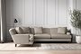 Deni Grand Left Hand Corner Sofa - Recycled Cotton Flax-nkuku