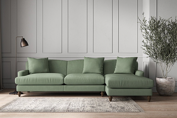 Deni Grand Right Hand Chaise Sofa - Brera Linen Jade-nkuku