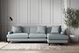 Deni Grand Right Hand Chaise Sofa - Recycled Cotton Horizon-nkuku