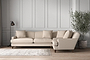 Deni Grand Right Hand Corner Sofa - Recycled Cotton Natural-nkuku