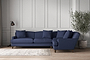 Deni Grand Right Hand Corner Sofa - Recycled Cotton Navy-nkuku