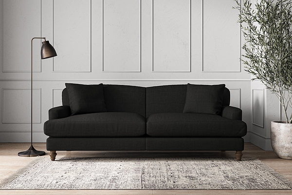 Deni Grand Sofa - Brera Linen Charcoal-nkuku