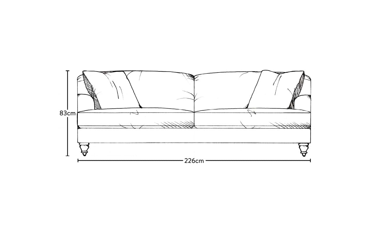 Deni Grand Sofa - Recycled Cotton Horizon-nkuku