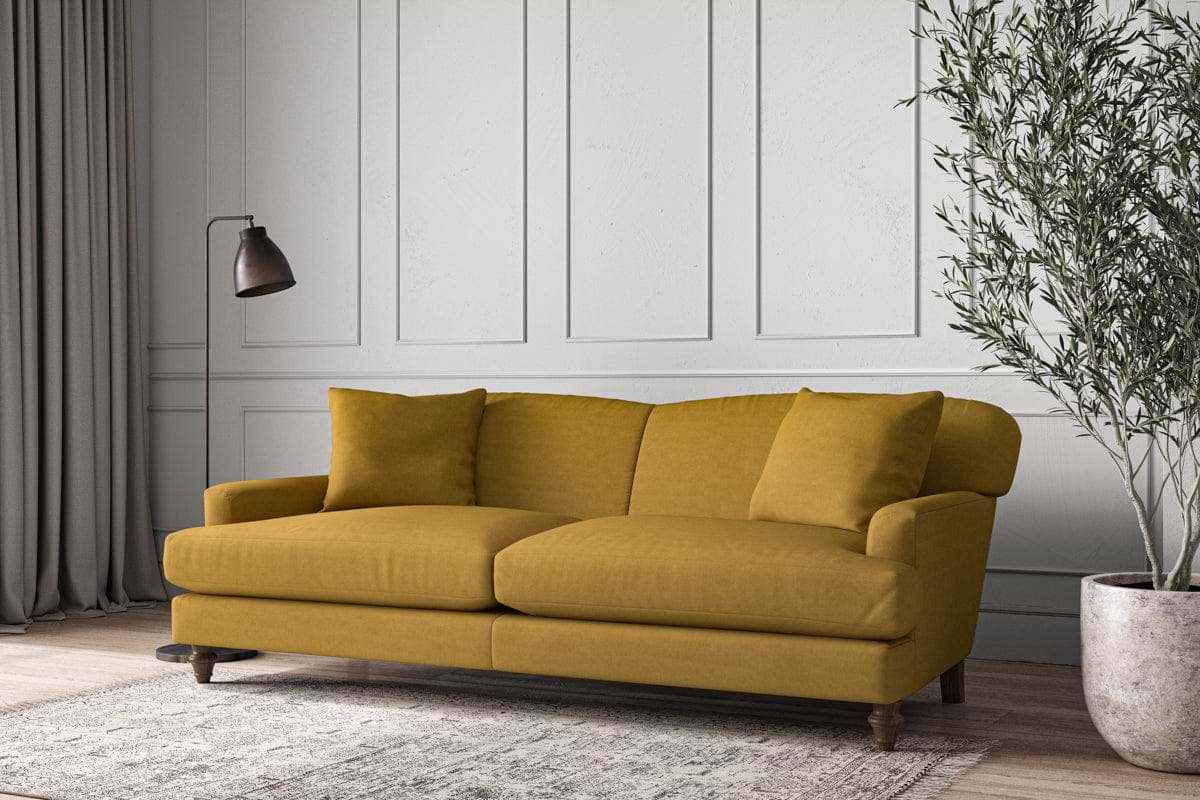 Deni Grand Sofa - Recycled Cotton Ochre-nkuku