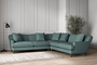 Deni Large Corner Sofa - Recycled Cotton Airforce-nkuku