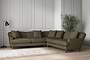 Deni Large Corner Sofa - Recycled Cotton Fatigue-nkuku