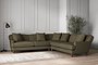 Deni Large Corner Sofa - Recycled Cotton Fatigue-nkuku