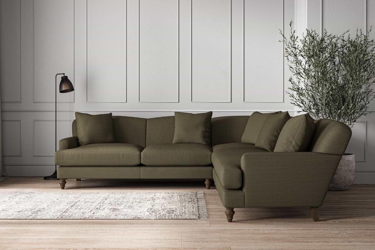 Deni Large Corner Sofa - Recycled Cotton Fatigue-nkuku