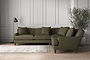 Deni Large Corner Sofa - Recycled Cotton Fatigue-nkuku