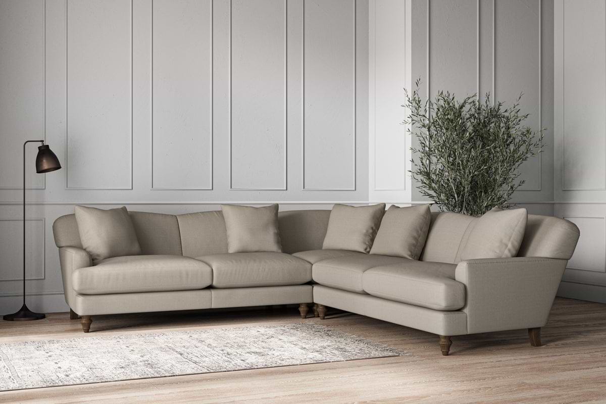 Deni Large Corner Sofa - Recycled Cotton Flax-nkuku