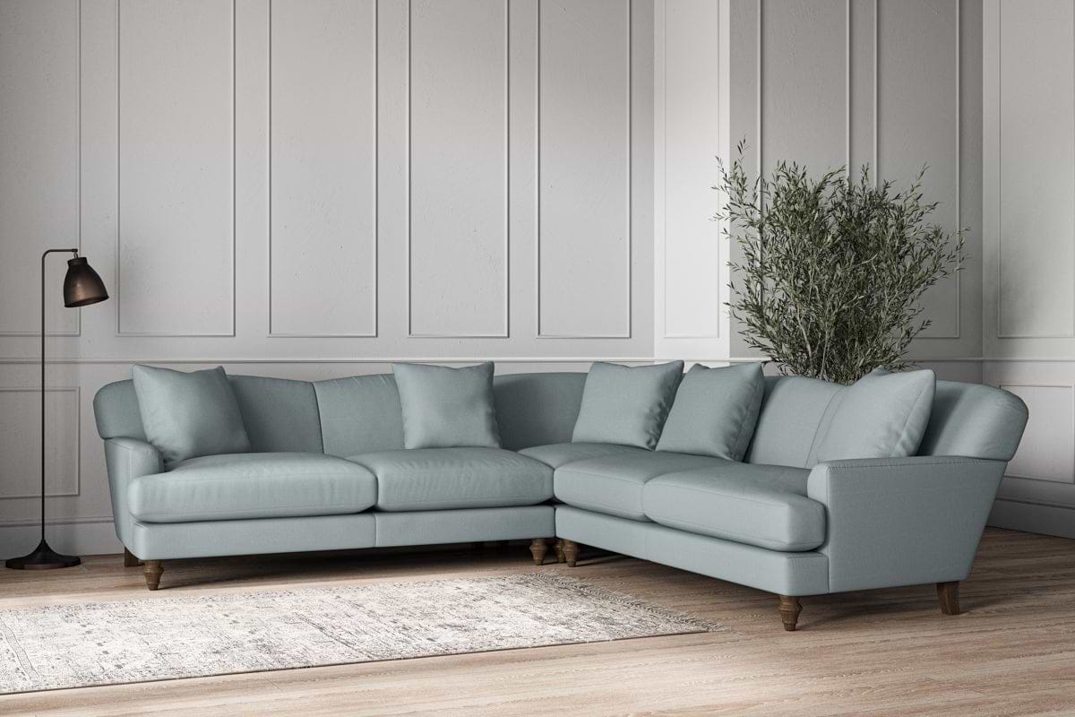 Deni Large Corner Sofa - Recycled Cotton Horizon-nkuku