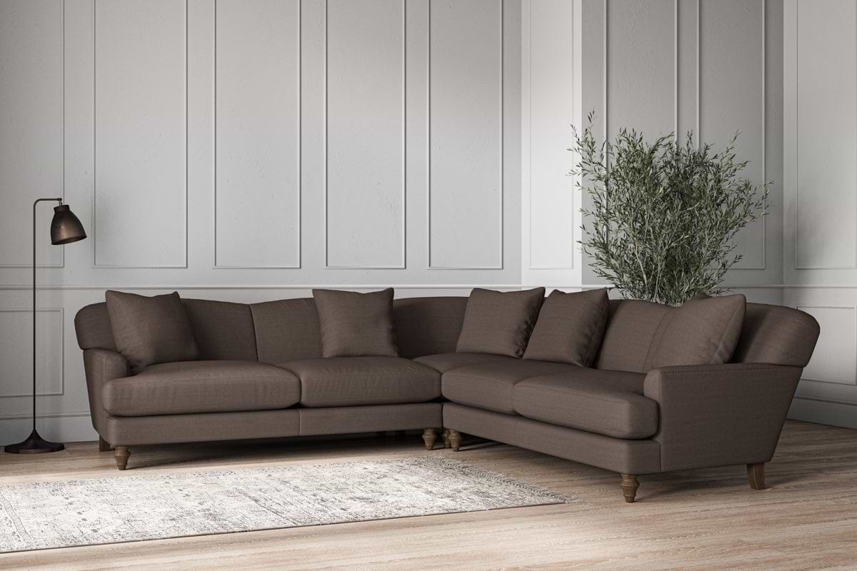 Deni Large Corner Sofa - Recycled Cotton Mocha-nkuku