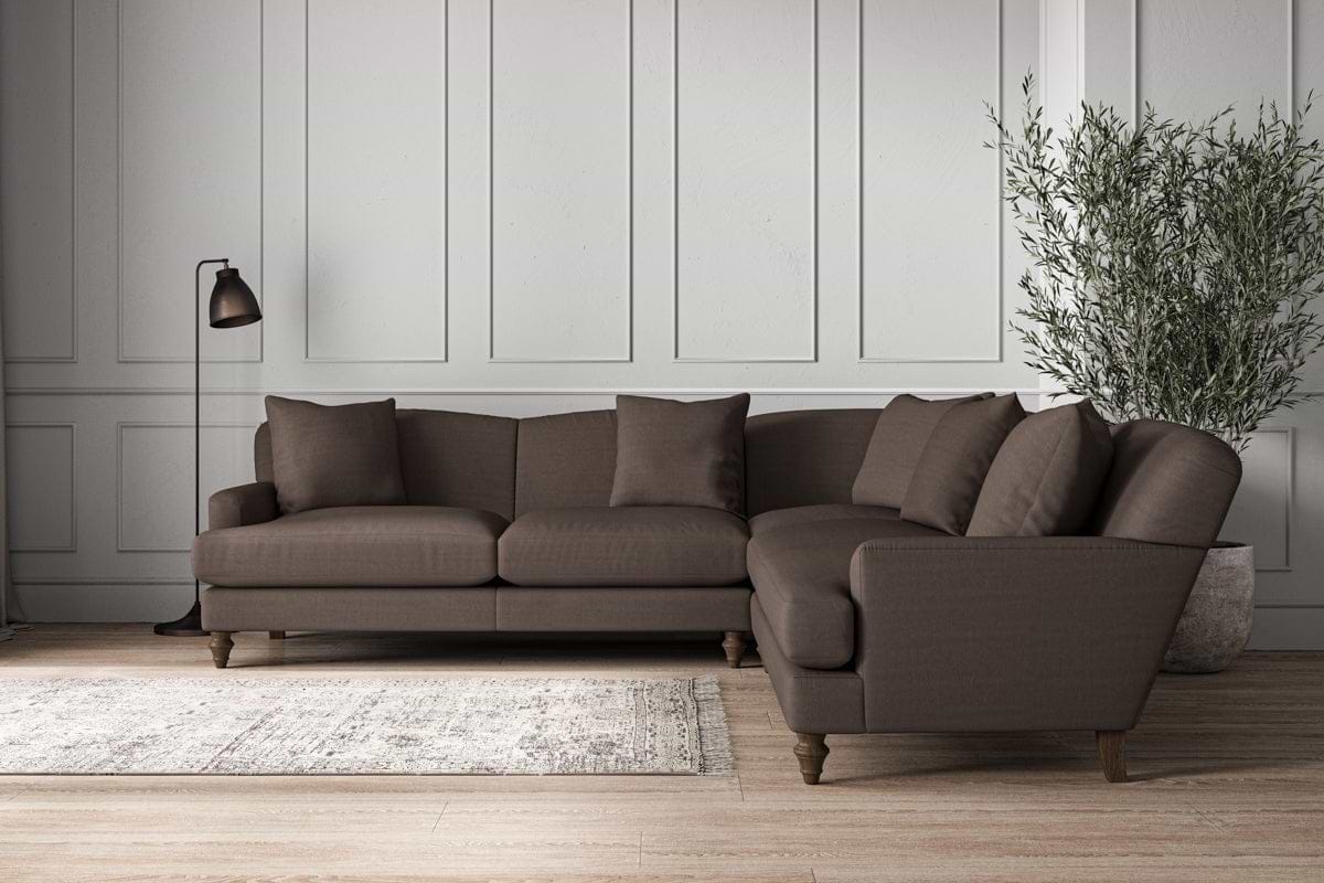Deni Large Corner Sofa - Recycled Cotton Mocha-nkuku