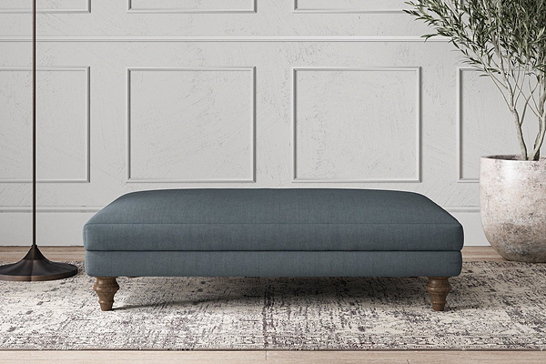 Deni Large Footstool - Brera Linen Dusk-nkuku