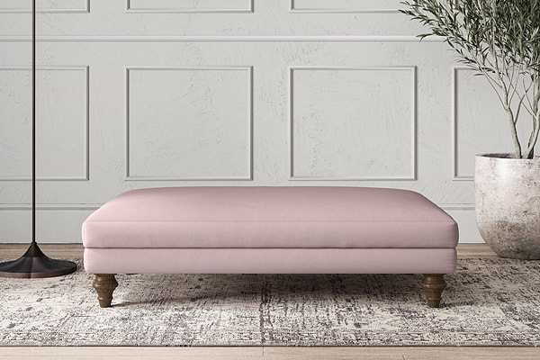 Deni Large Footstool - Recycled Cotton Lavender-nkuku