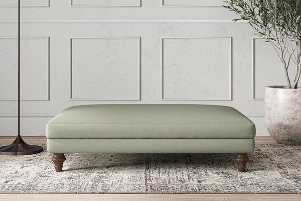 Deni Large Footstool - Recycled Cotton Seaspray-nkuku