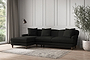 Deni Large Left Hand Chaise Sofa - Brera Linen Charcoal-nkuku