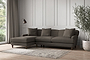 Deni Large Left Hand Chaise Sofa - Brera Linen Granite-nkuku