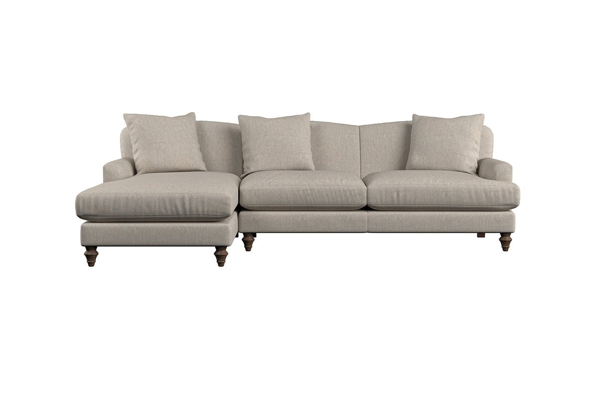 Deni Large Left Hand Chaise Sofa - Brera Linen Jade-nkuku