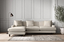 Deni Large Left Hand Chaise Sofa - Brera Linen Natural-nkuku