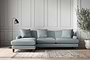 Deni Large Left Hand Chaise Sofa - Recycled Cotton Horizon-nkuku