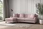 Deni Large Left Hand Chaise Sofa - Recycled Cotton Lavender-nkuku