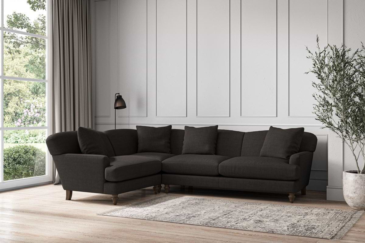 Deni Large Left Hand Corner Sofa - Brera Linen Espresso-nkuku
