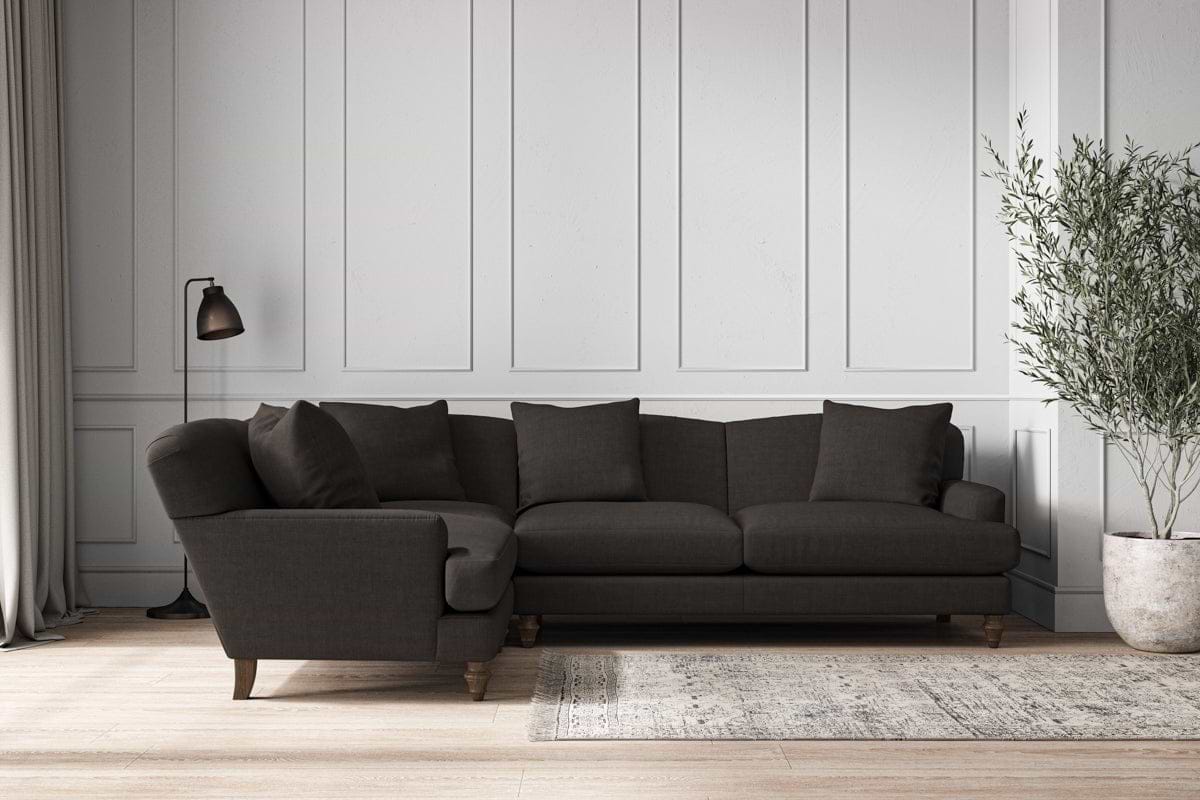 Deni Large Left Hand Corner Sofa - Brera Linen Espresso-nkuku