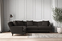 Deni Large Left Hand Corner Sofa - Brera Linen Espresso-nkuku