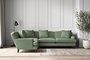 Deni Large Left Hand Corner Sofa - Brera Linen Jade-nkuku