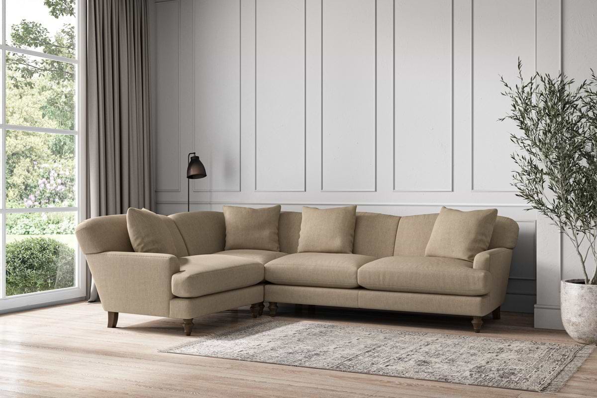 Deni Large Left Hand Corner Sofa - Brera Linen Pebble-nkuku