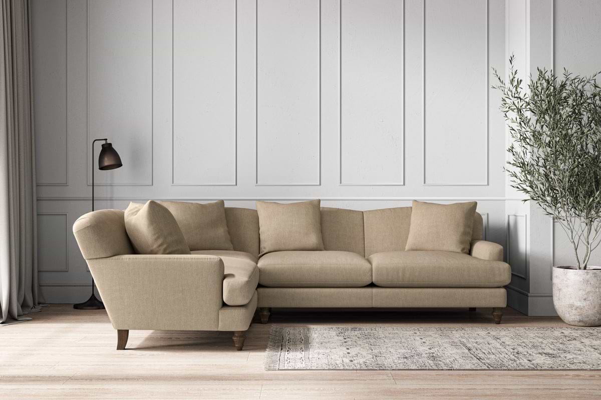 Deni Large Left Hand Corner Sofa - Brera Linen Pebble-nkuku