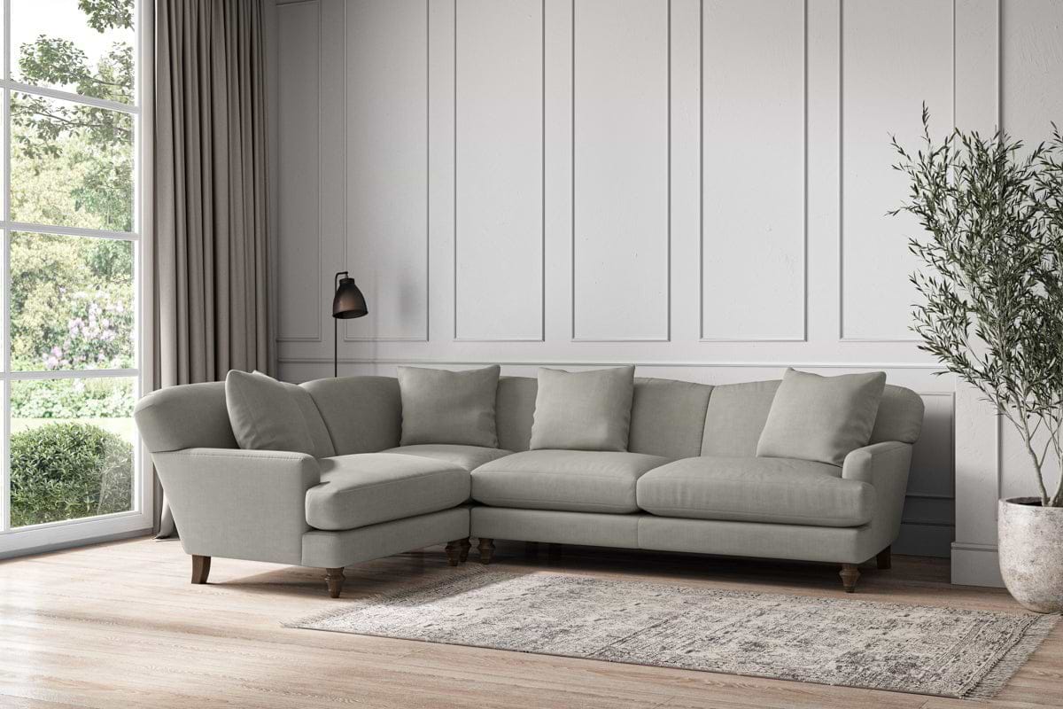 Deni Large Left Hand Corner Sofa - Brera Linen Smoke-nkuku