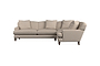 Deni Large Left Hand Corner Sofa - Recycled Cotton Airforce-nkuku