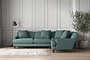 Deni Large Left Hand Corner Sofa - Recycled Cotton Airforce-nkuku