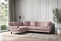 Deni Large Left Hand Corner Sofa - Recycled Cotton Lavender-nkuku