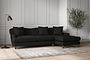 Deni Large Right Hand Chaise Sofa - Brera Linen Charcoal-nkuku