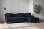 Deni Large Right Hand Chaise Sofa - Brera Linen Indigo-nkuku