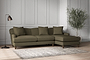 Deni Large Right Hand Chaise Sofa - Recycled Cotton Fatigue-nkuku