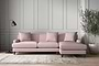 Deni Large Right Hand Chaise Sofa - Recycled Cotton Lavender-nkuku