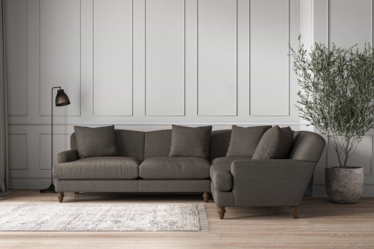 Deni Large Right Hand Corner Sofa - Brera Linen Granite-nkuku