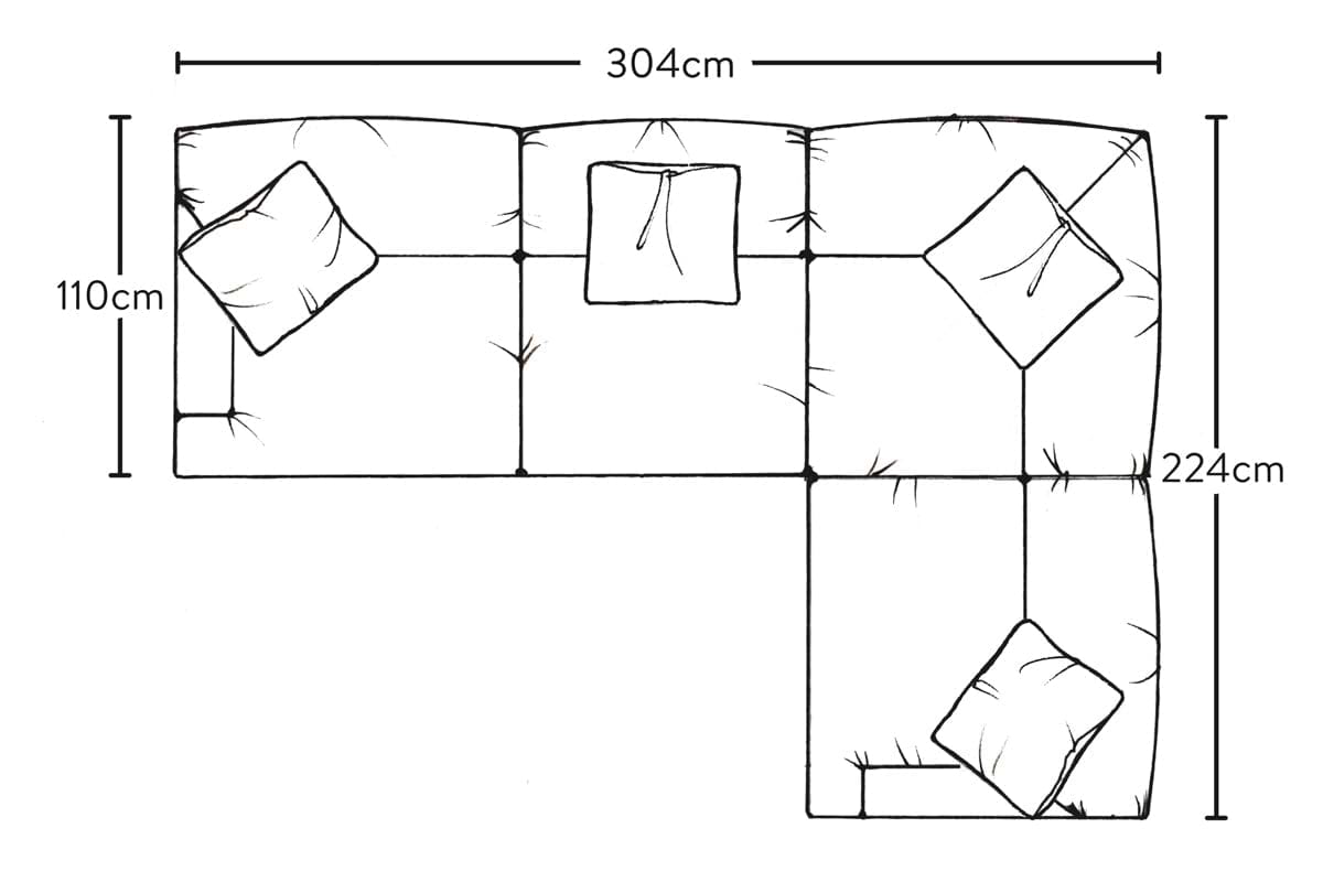 Deni Large Right Hand Corner Sofa - Brera Linen Jade-nkuku