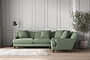 Deni Large Right Hand Corner Sofa - Brera Linen Jade-nkuku